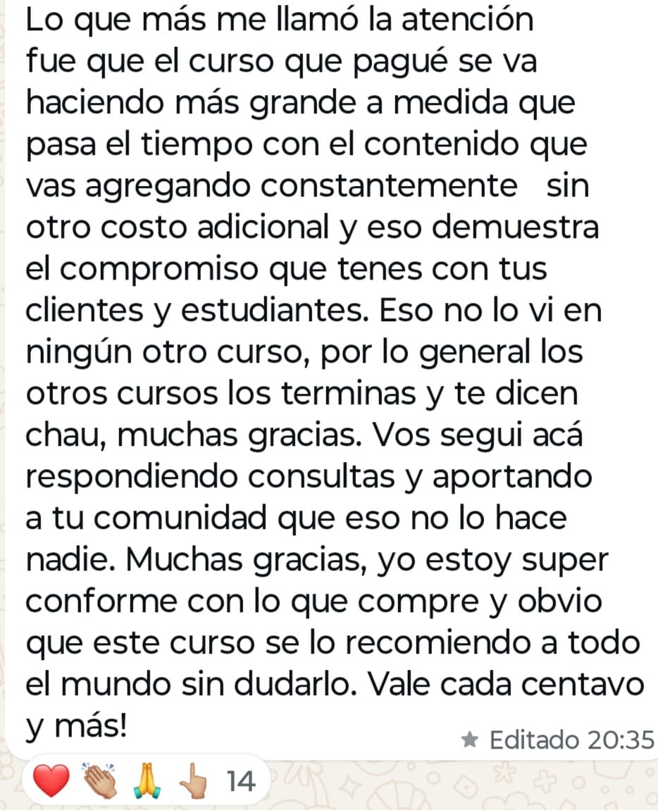 Captura real de respuesta de alumno sobre el Taller IA