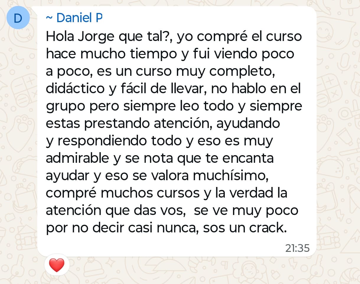 Captura real de mensaje agradeciendo el Taller IA